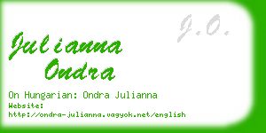 julianna ondra business card